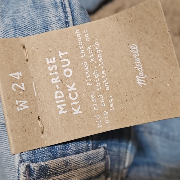 NWT Madewell Mid-Rise Kick Out Ankle Denim Jeans - Picture 12 of 13